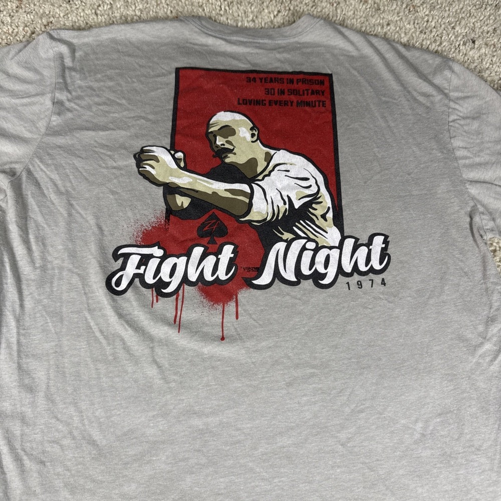 Zero Foxtrot T Shirt Mens XL Gray Fight Night 1974 Military Veteran Made in USA